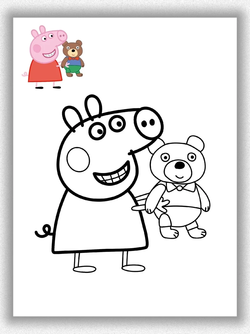 Khơi gợi sáng tạo với tranh tô màu Peppa Pig sáng tạo