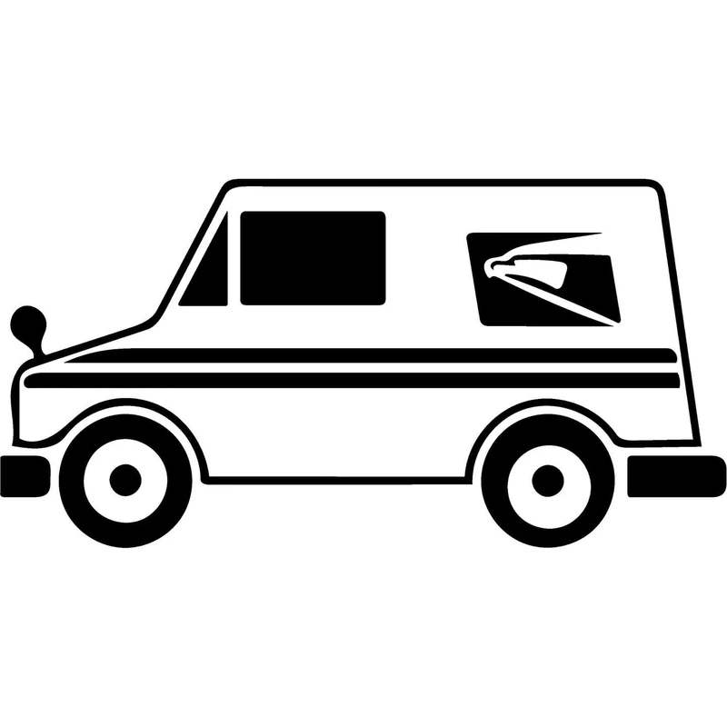 Bộ tranh tô màu xe chở thư bưu điện hoạt hình cực vui nhộn cho bé