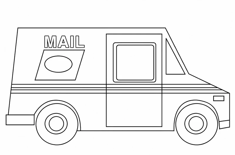 Tuyển tập tranh tô màu xe chở thư bưu điện nghệ thuật cho bé yêu vẽ