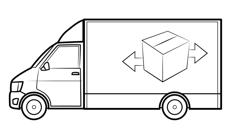 Khám phá tranh tô màu xe chở thư bưu điện phong cách hoạt hình cực dễ thương