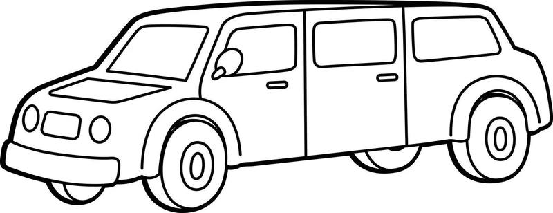 Thử sức với tranh tô màu xe limousine chi tiết giúp bé rèn khéo léo