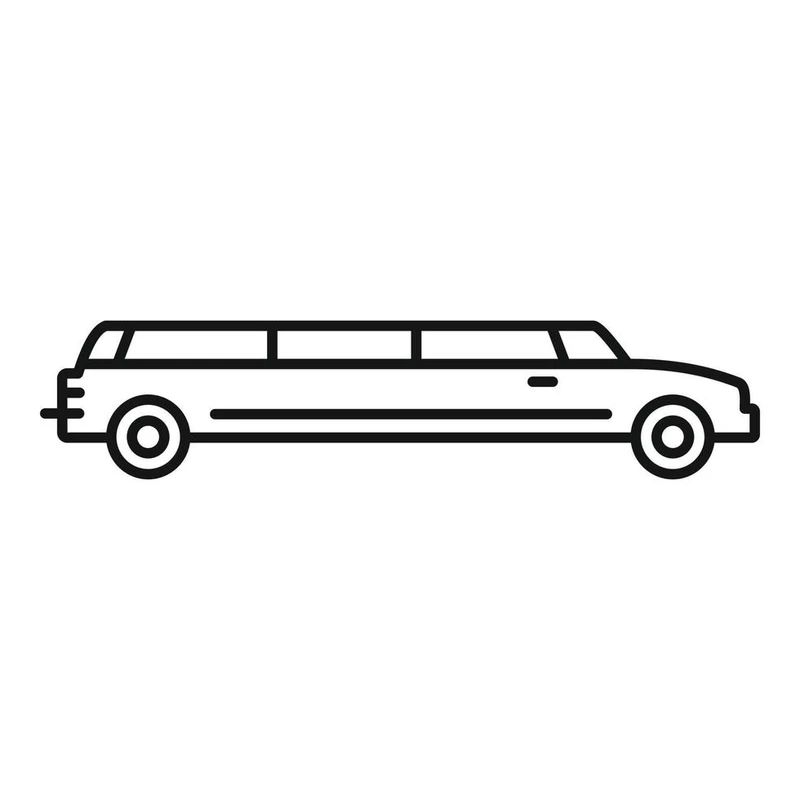 Tải ngay tranh tô màu xe limousine miễn phí cực đẹp cho bé