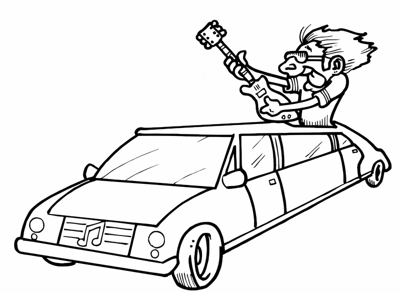 Khám phá tranh tô màu xe limousine độc đáo cực thú vị