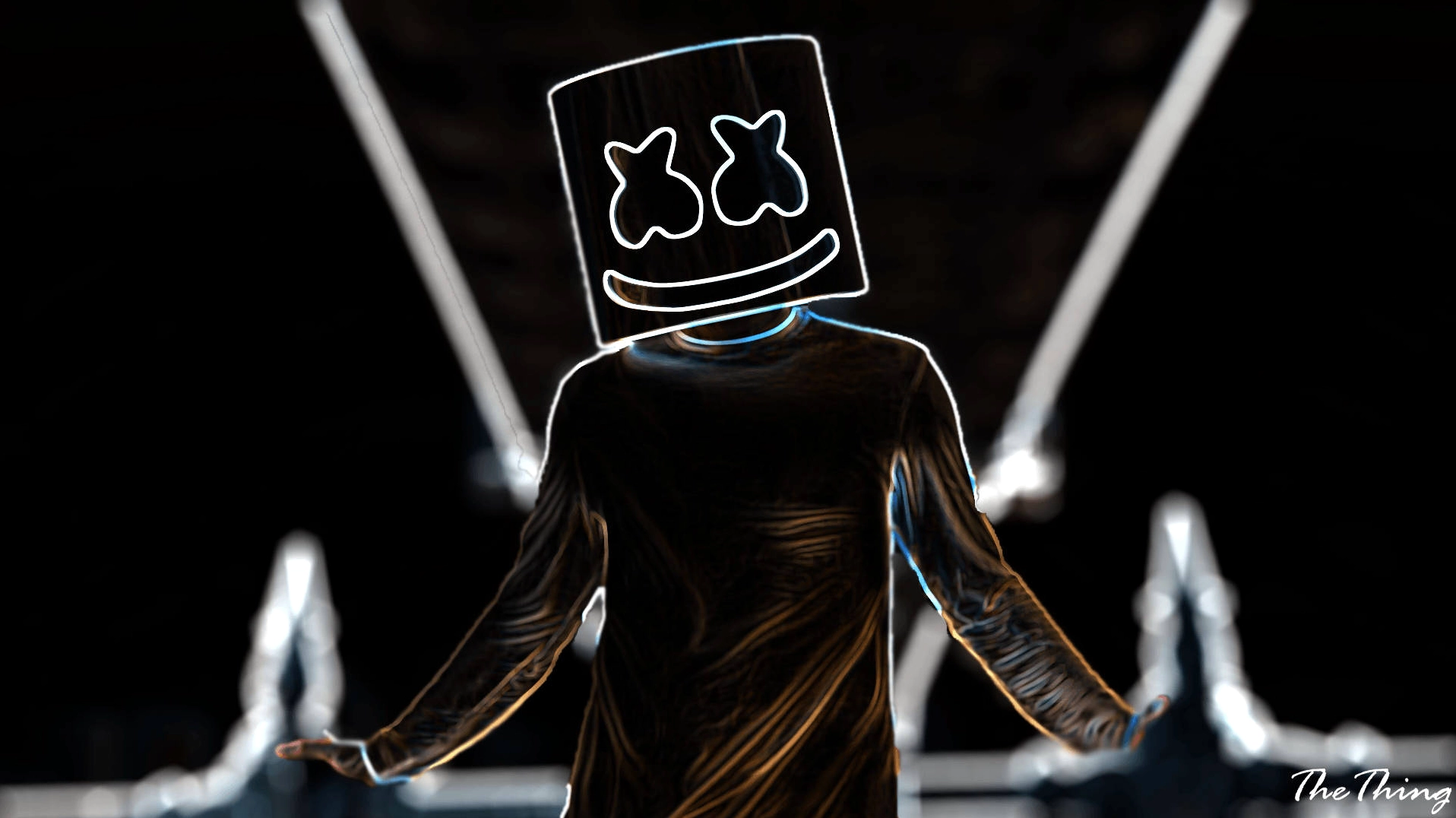 Cận cảnh Marshmello đầy tâm trạng cho màn hình máy tính