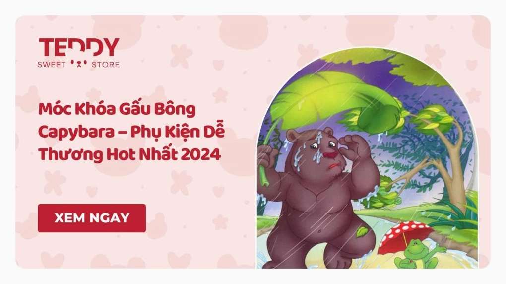 Hình ảnh Bác Gấu được vẽ lại theo phong cách hoạt hình cực kỳ đáng yêu