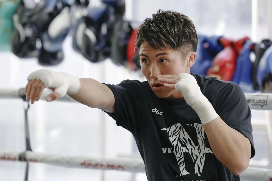 Naoya Inoue tham gia buổi tập luyện mở tại phòng tập Ohashi Boxing Gym ở Yokohama