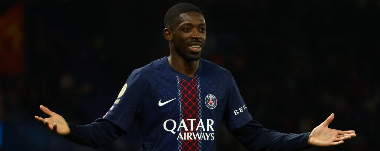 Ousmane Dembélé của câu lạc bộ Paris Saint-Germain ăn mừng bàn thắng vào lưới Toulouse tại sân Parc des Princes