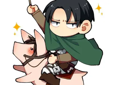Ảnh chibi Levi biểu cảm ngộ nghĩnh thu hút người xem