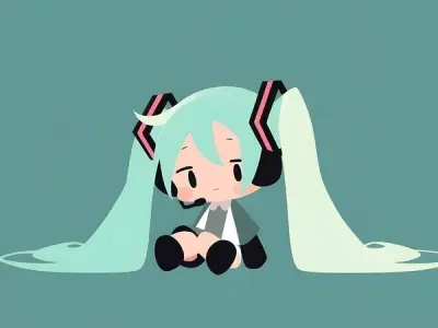 Hình ảnh chibi Miku đáng yêu cho fan Vocaloid yêu thích