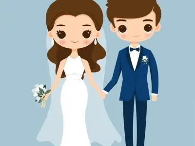Khám phá bộ ảnh cô dâu chú rể chibi đáng yêu cho fan
