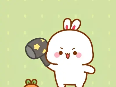 Ngắm nhìn ảnh con thỏ chibi cute mang nét tinh nghịch