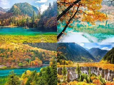 Cửu Trại Câu tuyệt tác thiên nhiên với núi non hùng vĩ