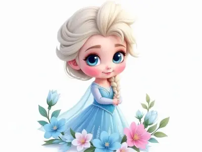 Ảnh Elsa chibi dễ thương đẹp mắt cho người hâm mộ