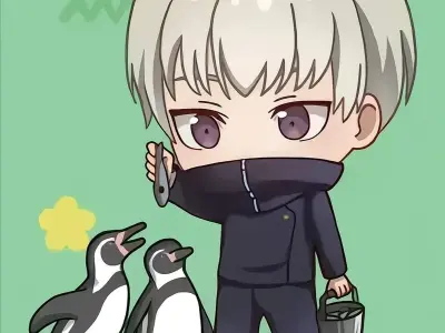Ảnh Inumaki chibi siêu dễ thương cho fan anime Jujutsu Kaisen