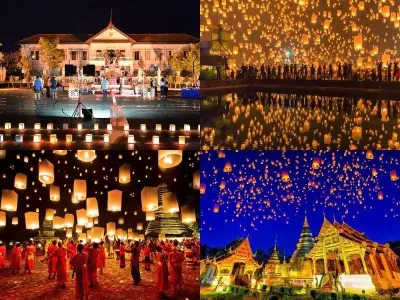 Trải nghiệm lễ hội đèn trời Yi Peng với khung cảnh tuyệt đẹp