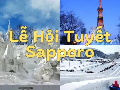 Lễ hội tuyết Sapporo Nhật Bản rực rỡ với băng đăng kỳ ảo