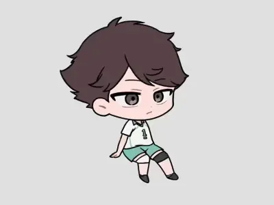 Ảnh Oikawa chibi ấn tượng cho người hâm mộ bóng chuyền