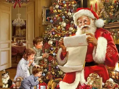 Hình ảnh ông già Noel mang niềm vui và hạnh phúc mùa lễ