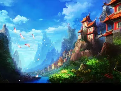Ảnh phong cảnh fantasy đẹp mê hoặc với màu sắc huyền ảo