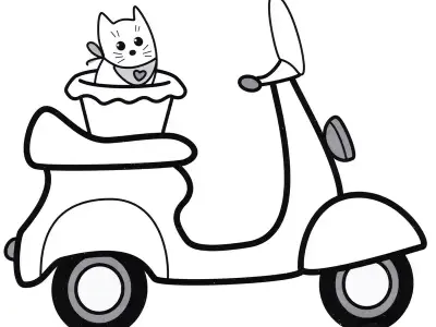 Tranh tô màu phương tiện giao thông cho bé sáng tạo