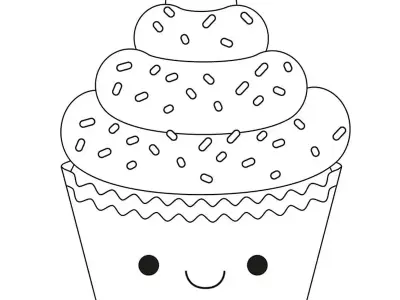 Tranh tô màu cupcake giúp trẻ sáng tạo vui vẻ bất ngờ