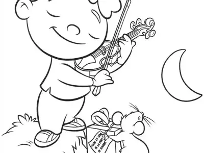 Tranh tô màu đàn violin mang đến thế giới âm nhạc sống động