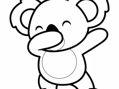 Tải ngay tranh tô màu gấu koala đẹp nhất để bé sáng tạo