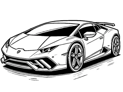 Bộ sưu tập ảnh tranh tô màu Lamborghini siêu ngầu cho bé