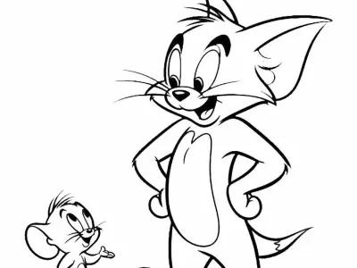 Bé thỏa sức sáng tạo với tranh tô màu mèo Tom và chuột Jerry