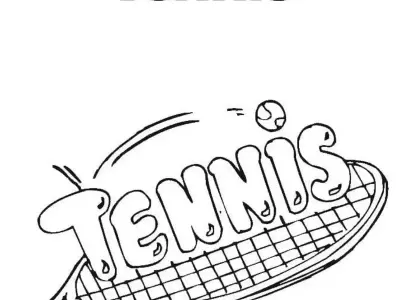 Tổng hợp tranh tô màu vợt tennis đẹp cho trẻ em và người lớn