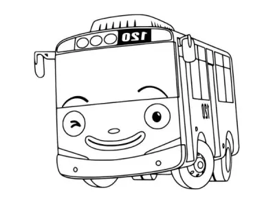 Tải ngay ảnh tranh tô màu xe buýt đẹp, dễ in cho bé