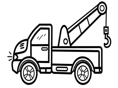 Tuyển chọn ảnh tranh tô màu xe cần cẩu ngộ nghĩnh nhất