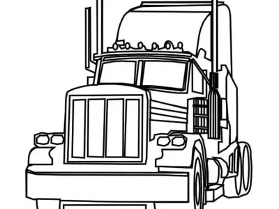 Bộ sưu tập tranh tô màu xe đầu kéo sinh động cho trẻ em