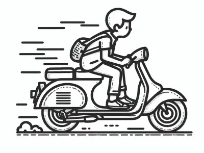 Khám phá bộ tranh tô màu xe máy đẹp cuốn hút cho bé