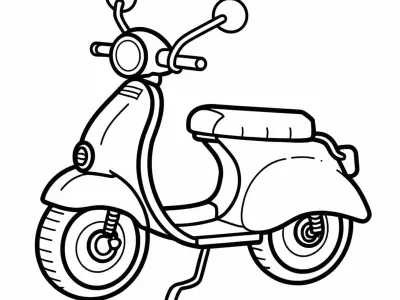 Tranh tô màu xe máy phong cách đa dạng và sống động