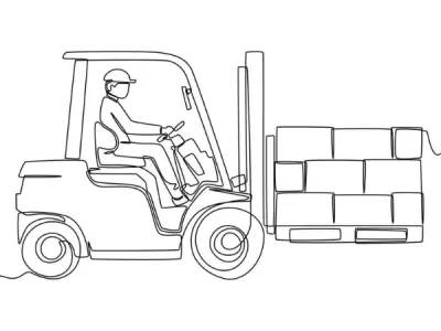 Bộ sưu tập ảnh tranh tô màu xe nâng đẹp cho bé tập tô