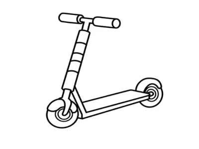 Tranh tô màu xe scooter đẹp cho bé thỏa sức sáng tạo