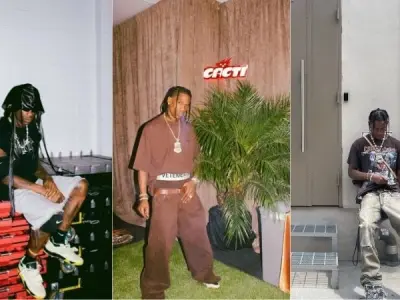 Hình ảnh Travis Scott biểu diễn đầy năng lượng cuốn hút