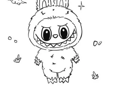 Tranh tô màu Labubu sáng tạo cùng quái vật nhỏ đáng yêu