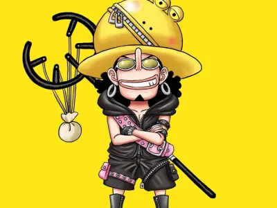 Usopp chibi nét tinh nghịch của Thánh điêu băng Mũ Rơm