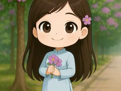 Hình nền chibi cute phong cách anime cực dễ thương
