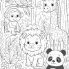 Khám phá tranh tô màu các con vật sống trong rừng cho bé