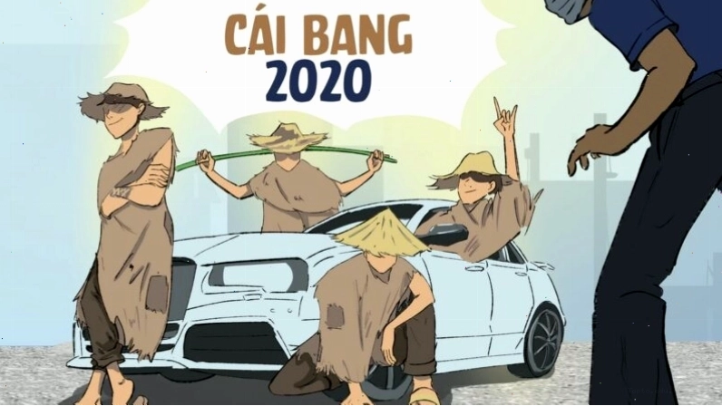 Ảnh ăn xin hài hước nhưng lại đi xe sang