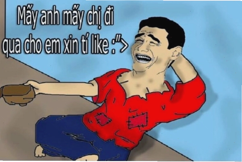 Ảnh ăn xin hài hước thể hiện sự túng thiếu của giới trẻ