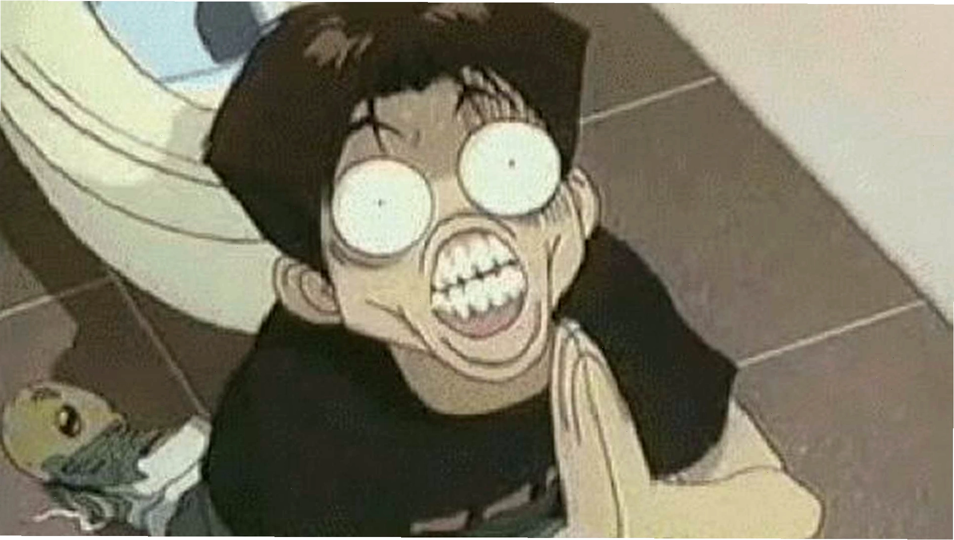 Ảnh anime meme với gương mặt hài hước