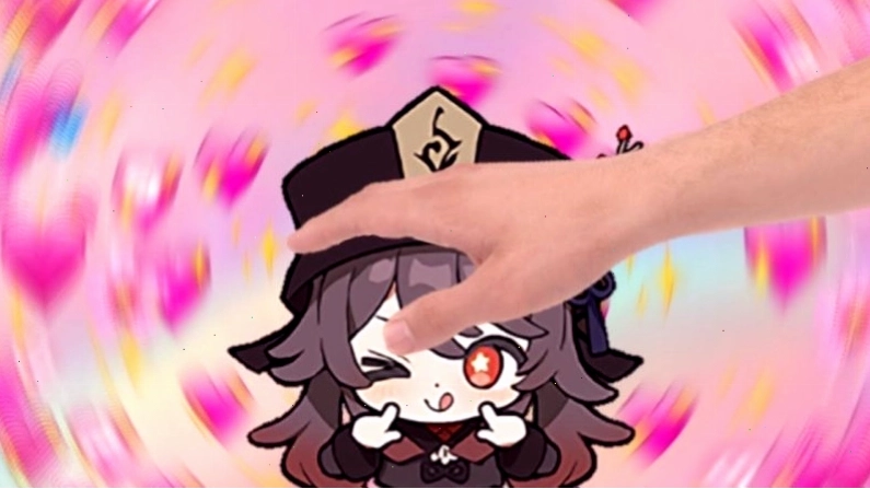 Ảnh động xoa đầu nhân vật anime