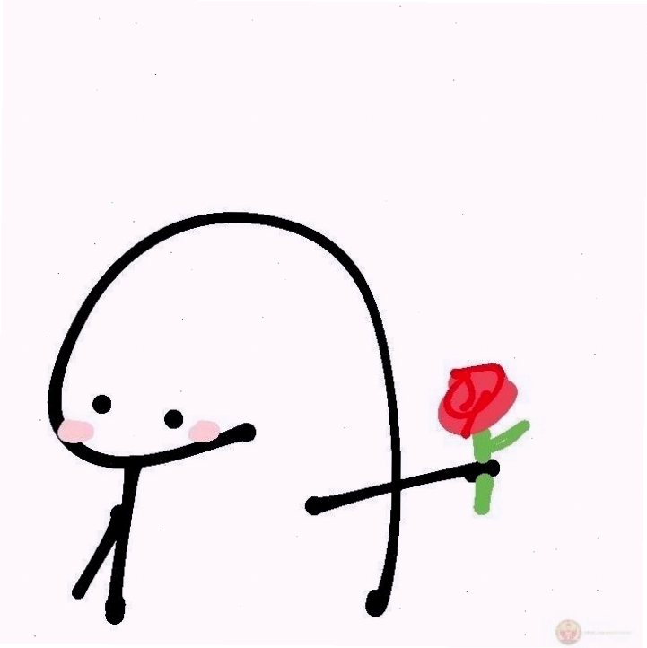 Ảnh meme tặng hoa với biểu cảm hài hước
