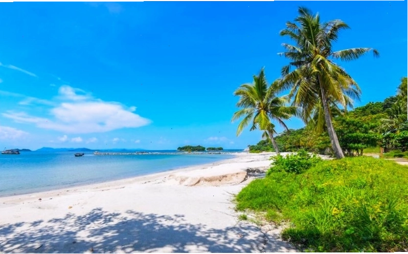 Bãi biển Cây Dừa hoang sơ
