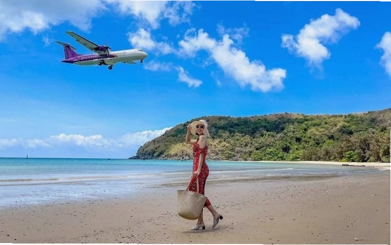Bãi biển Côn Đảo nhìn từ trên cao