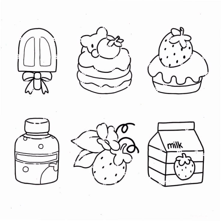 Bộ sưu tập tranh tô màu sticker cute dành cho bé gái